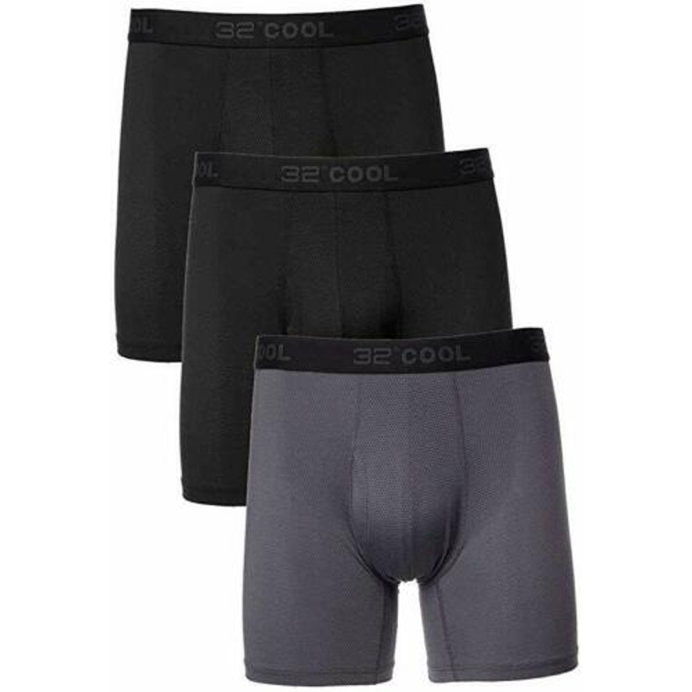 32 DEGREES Men's Mesh Wick Cool Boxer Brief (3 Pack)