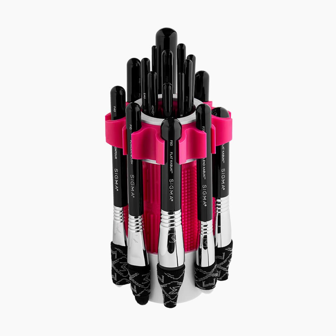 Sigma Beauty Dry'n Shape Spa Makeup Brush Cleaning Tool, Holds 18 Brushes - ADDROS.COM