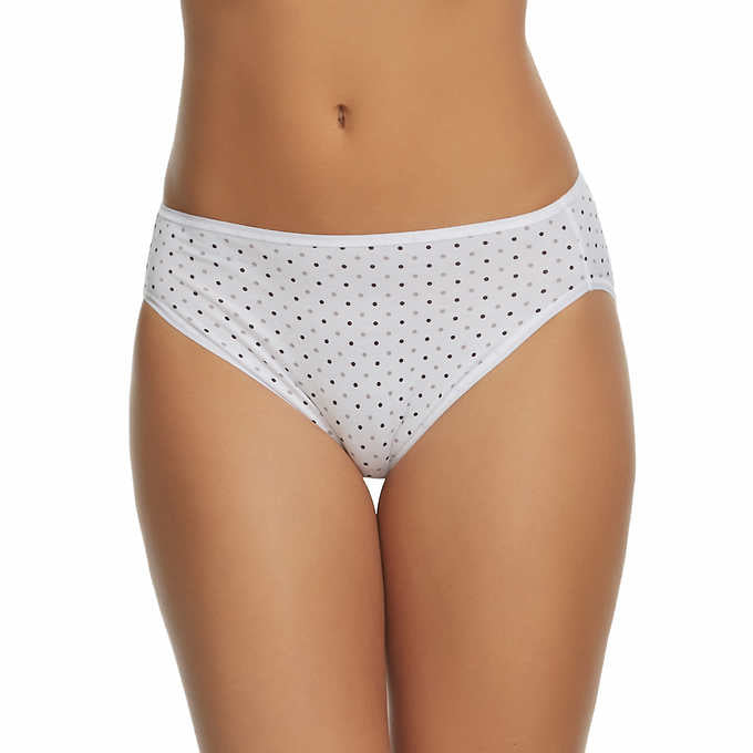Felina Ladies' Cotton Stretch, Hi Cut Bikini (6-pack) - ADDROS.COM
