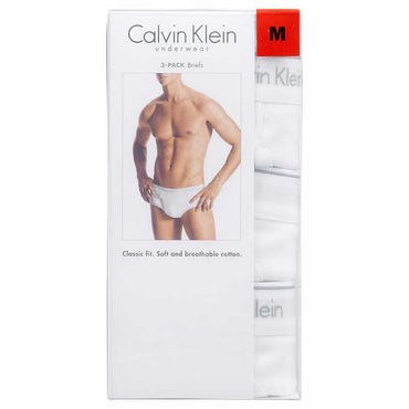 Calvin Klein Men's Classic Briefs, Medium - White (3 Pack) - ADDROS.COM