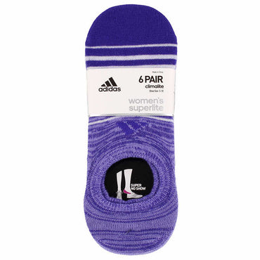 ADIDAS Women's Superlite Climate Socks - Purple (6 Pairs) - ADDROS.COM