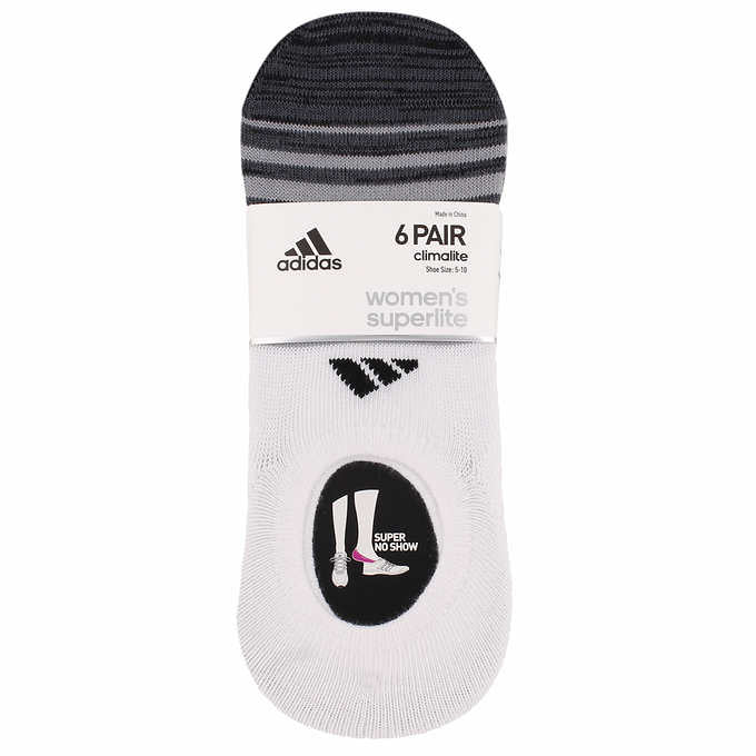 ADIDAS Ladies’ Superlite Climate Socks - Black (6 Pairs) - ADDROS.COM
