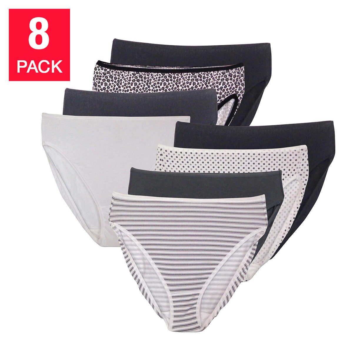 Felina Ladies' Hi-Cut Panty 8-pack - ADDROS.COM