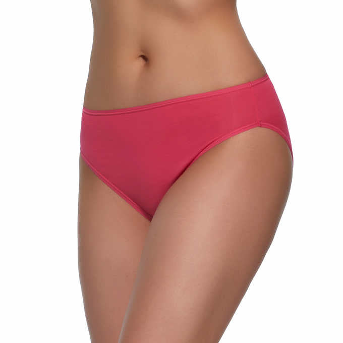Felina Ladies' Hi-Cut Panty - Large Assorted Colors (8-pack) - ADDROS.COM