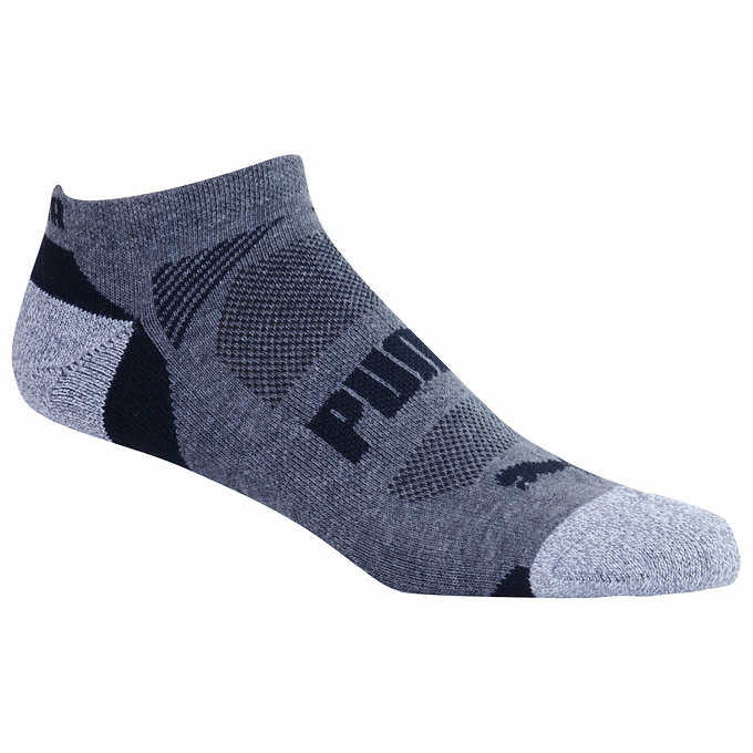PUMA Mens No Show Socks, Black (8-Pair) - ADDROS.COM