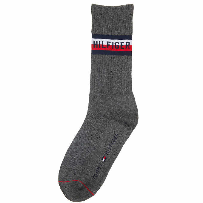 Tommy Hilfiger Men's Crew Sock, White (6-Pair)
