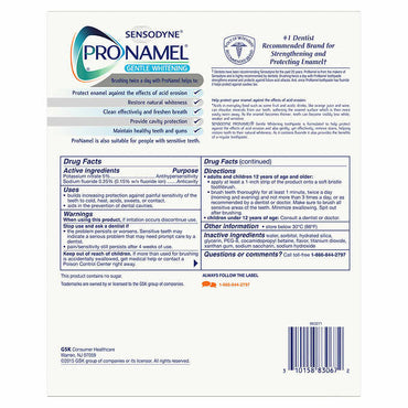 SENSODYNE (4-Pack) ProNamel Gentle Whitening Toothpaste - ADDROS.COM