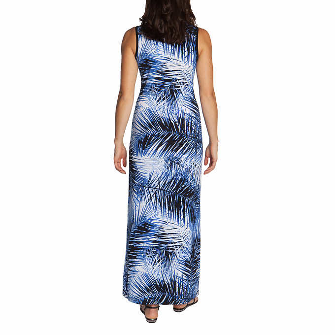 Mario Serrani Ladies' Maxi Dress, Blue Palm Print - ADDROS.COM