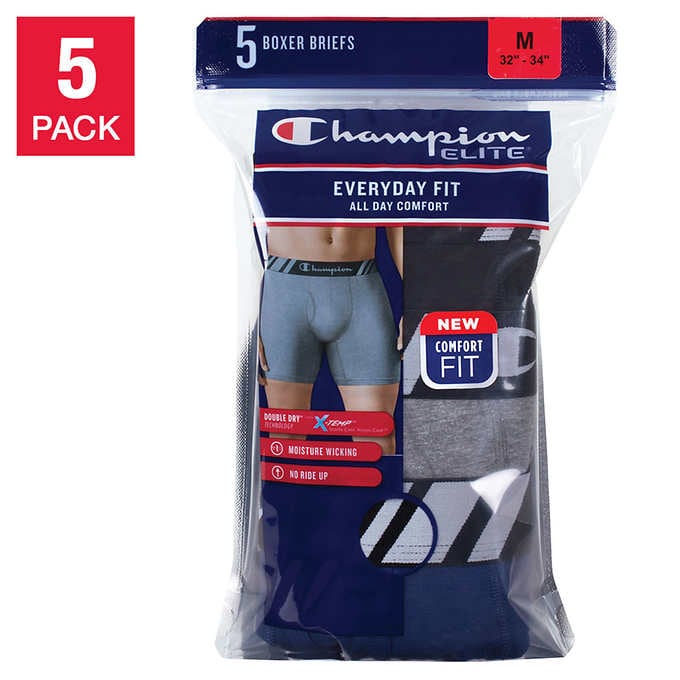 Champion Men's Boxer Brief, X-Large (5-pack)