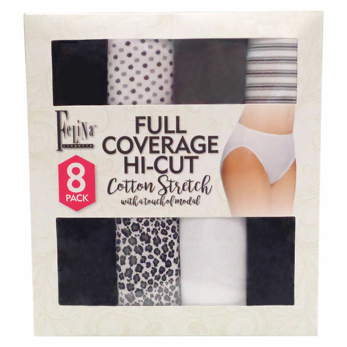 Felina Ladies' Hi-Cut Panty 8-pack - ADDROS.COM