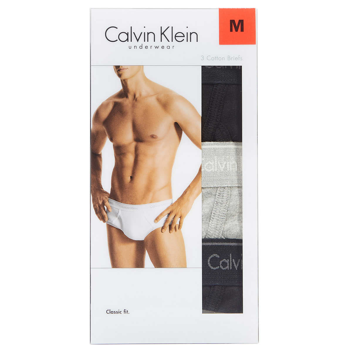 Calvin Klein Men's 3-pack Brief, Medium Black - ADDROS.COM