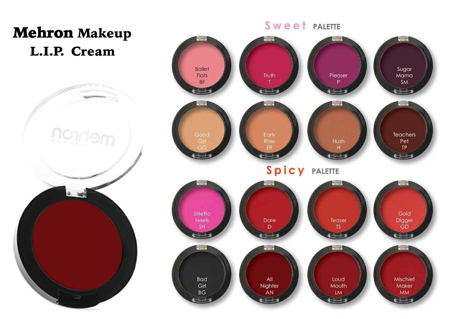 Mehron Makeup L.I.P. Cream - Sweet & Spicy - Stiletto Heel - ADDROS.COM