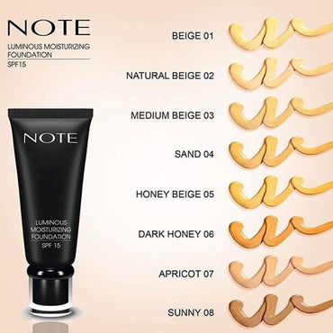 NOTE COSMETICS Luminous Moisturizing Foundation - SPF-15, 1.18 FL OZ (35 ml) - ADDROS.COM