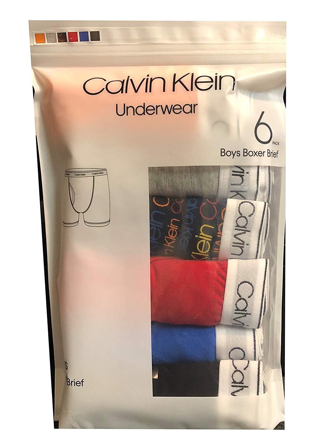 Calvin Klein Cotton Stretch Boys' Boxer Briefs (6 Pack) - ADDROS.COM