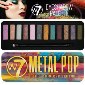 W7 COSMETICS Metal Pop -Metallic Shimmers Eyeshadow Palette - ADDROS.COM