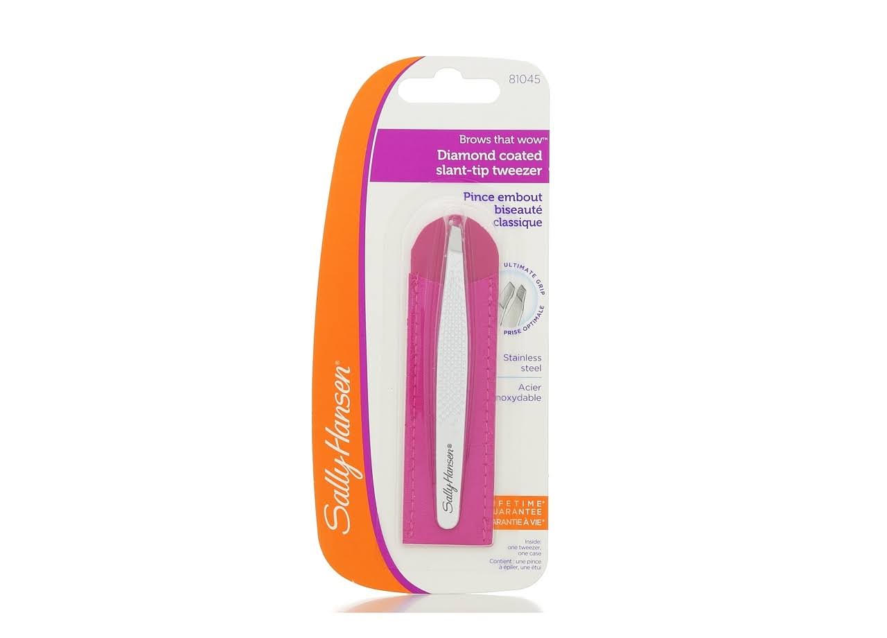 Sally Hansen Beauty Tools, Brows That Wow-Diamond Coated Slant Tip Tweezer (81045) - ADDROS.COM