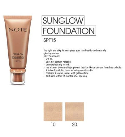 NOTE COSMETICS SunGlow, SPF 15 - Foundation NO. 20 - ADDROS.COM