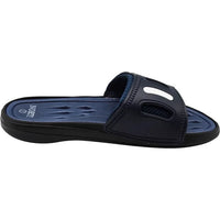 NORTY Mens Drainage Slide Sandals Adult Male Footbed Sandals, Navy