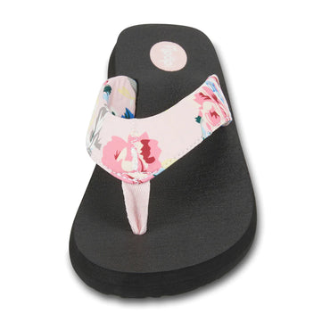 Floopi Women's Isabella Yoga Mat Floral Flip Flop (Pink 528)