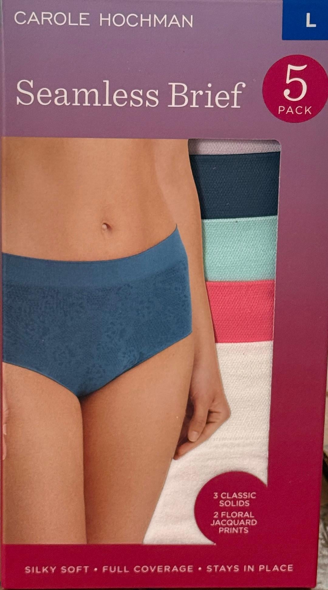 Carole Hochman Women's Seamless Brief, Assorted Colors (5-Pack)
