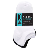 K Bell Women's No Show Sock - (Multi) Black/White (20-Pair)