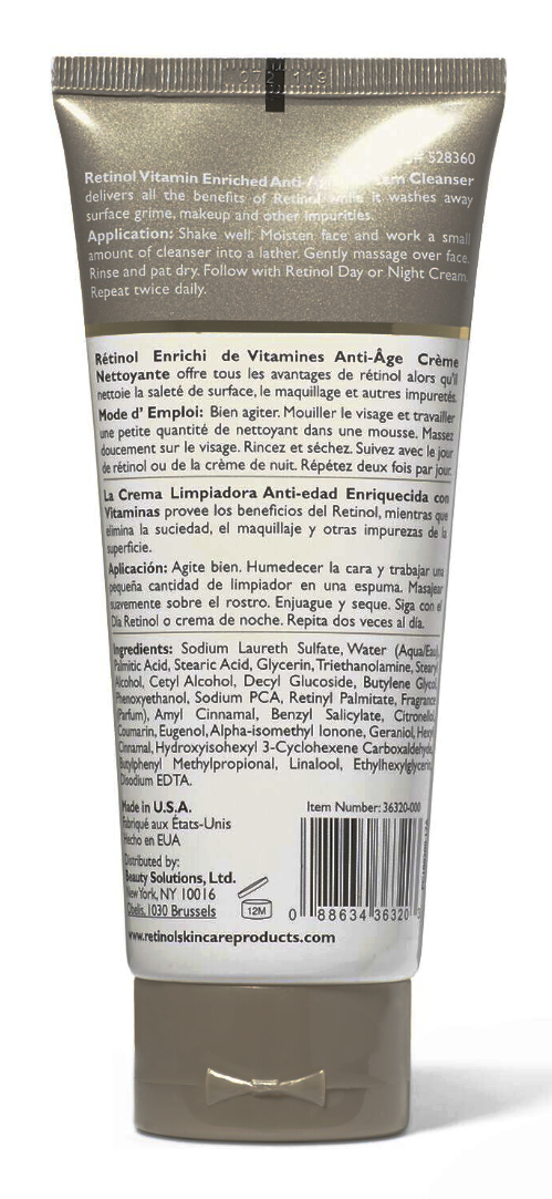 Retinol Anti-Aging Cream Cleanser [36320-000] Daily Facial Wash
