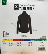 Felina Ladies' Long Sleeve Turtleneck (2-pack)