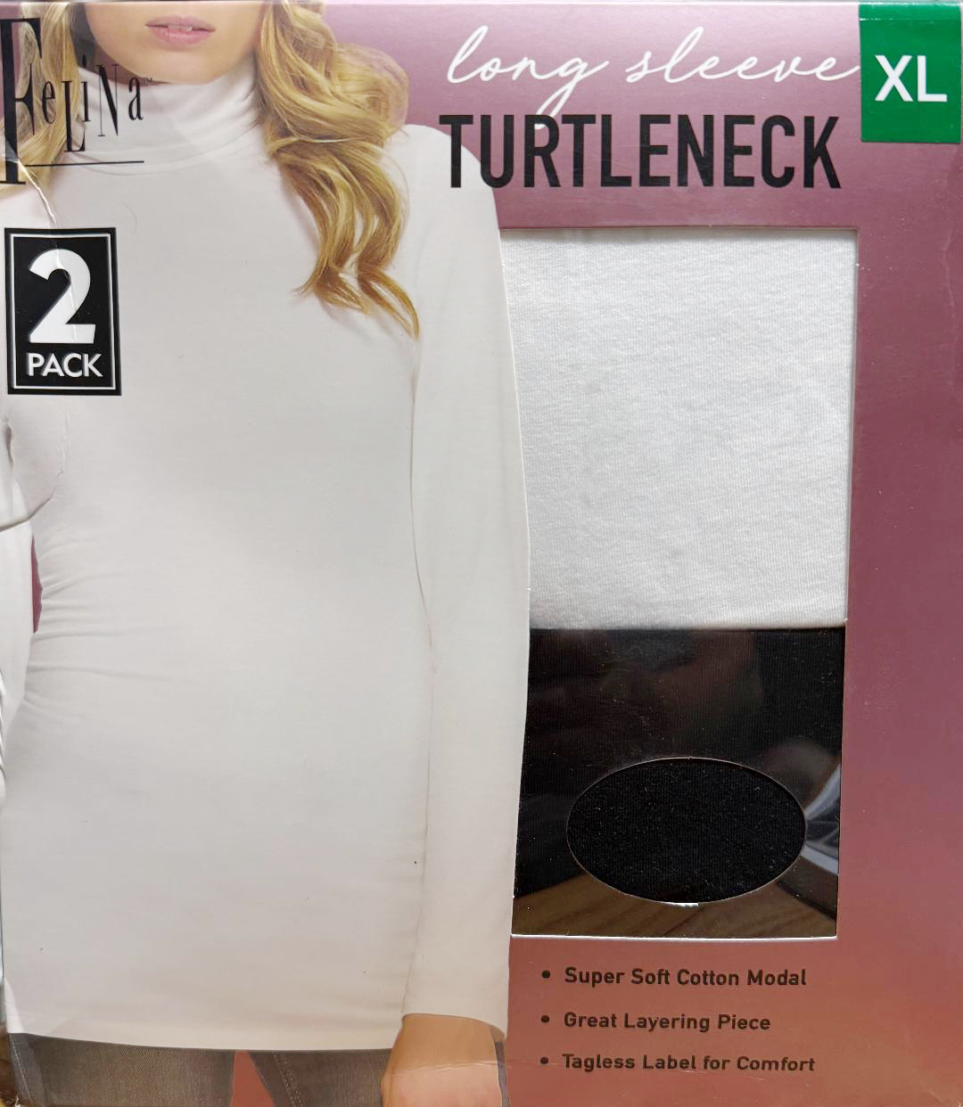 Felina Ladies' Long Sleeve Turtleneck (2-pack)