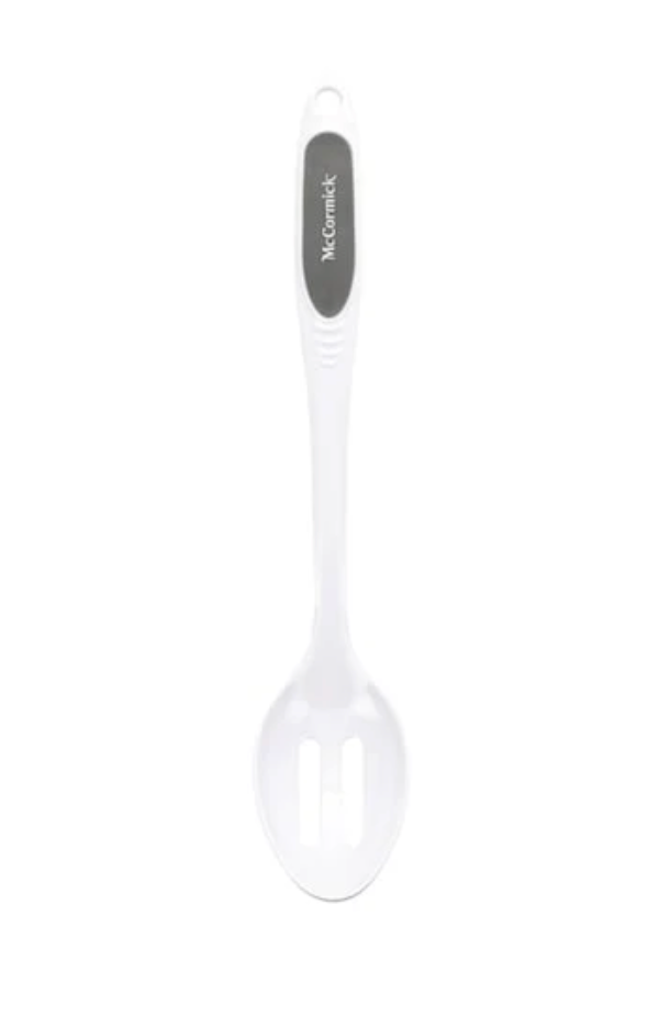 McCormick Long Handle Slotted Serving Spoon – White (1-Pack)