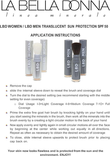 La Bella Donna | Lbd-Men Spf 50 | Non-Nano | Non-Chemical | Reef Safe