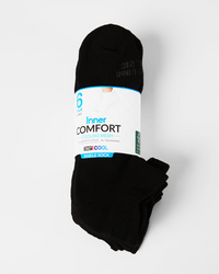 32 Degrees Men's,  Cool Comfort Ankle Running Socks, Black (6-Pack)