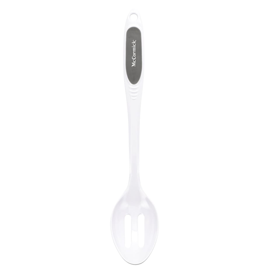 McCormick Long Handle Slotted Serving Spoon – White (1-Pack)