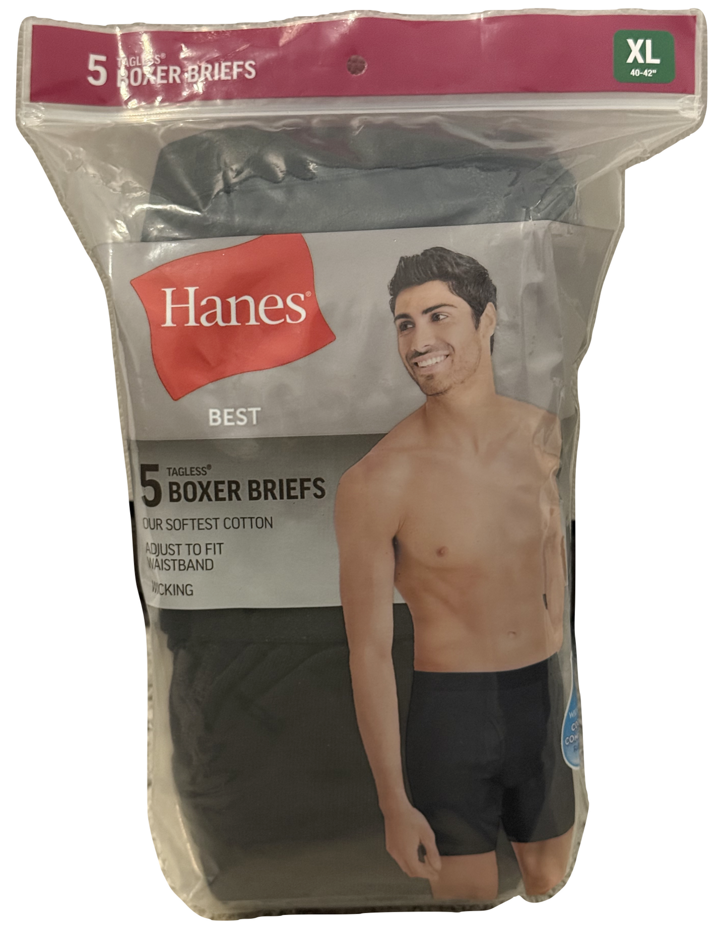 Hanes Men's Best Boxer Brief, Assorted colors (5-Pack)