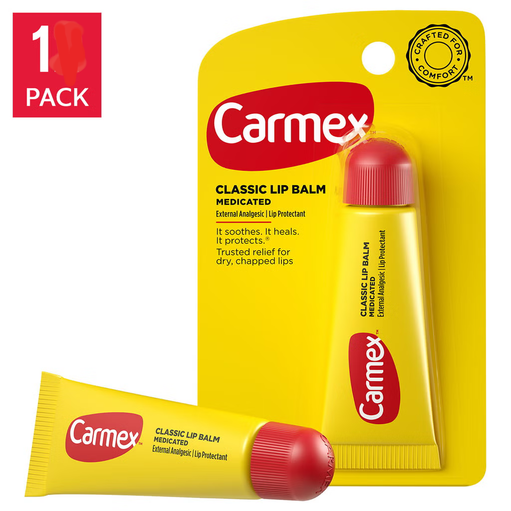 Carmex Classic Moisturizing Medicated Lip Balm, 0.35 Ounce Tube