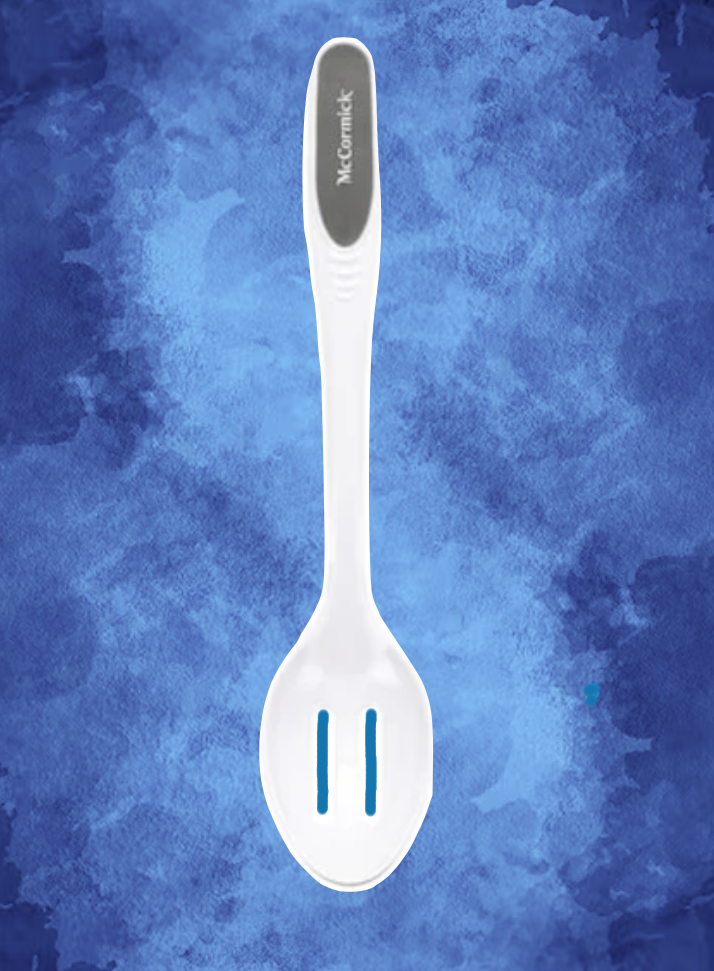 McCormick Long Handle Slotted Serving Spoon – White (1-Pack)