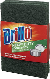 Brillo Heavy Duty Premium Scour Pads, Tough on Grease (2-Count Each Pack)