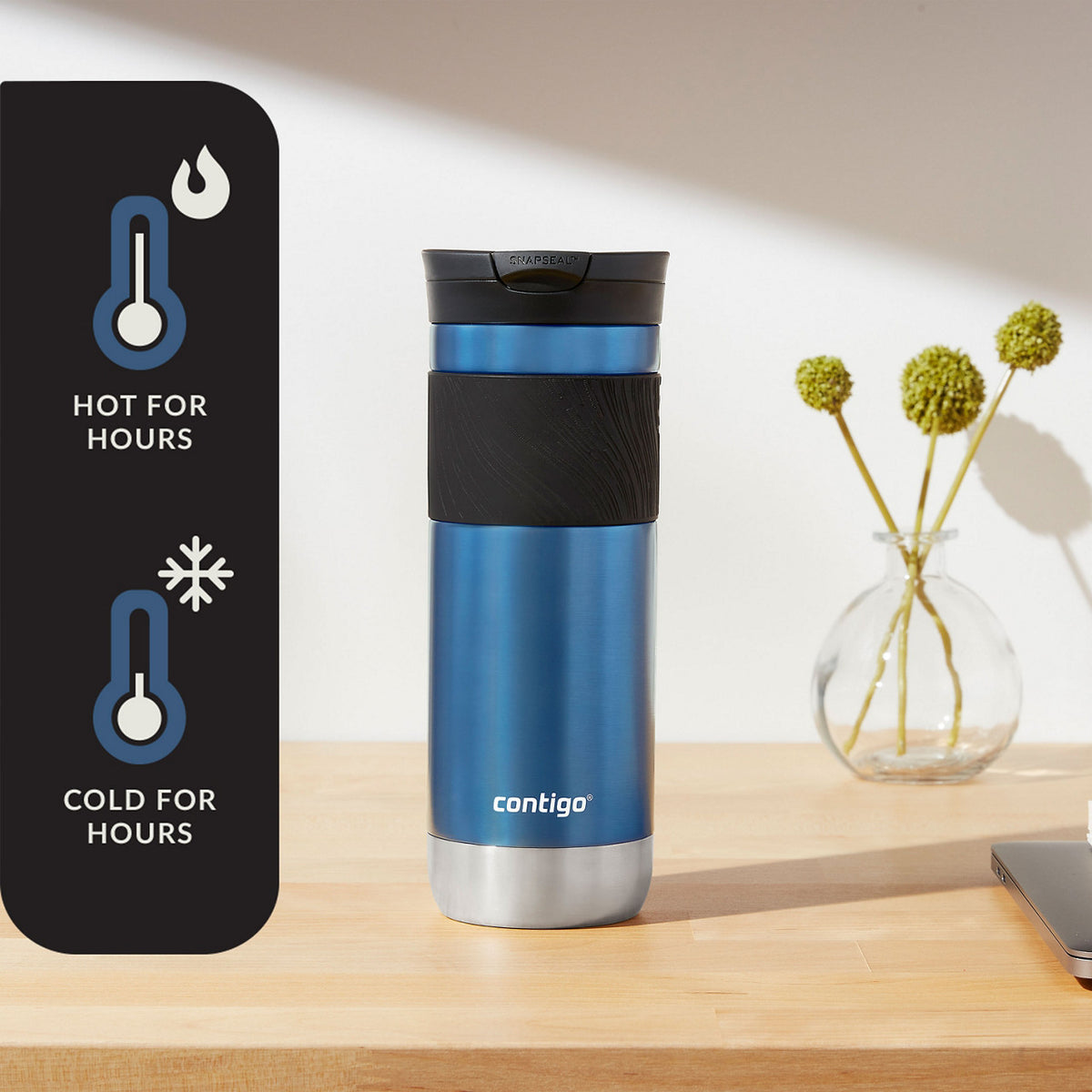 Contigo Snapseal, Stainless Steel, Travel Mug, 20 oz (1-Pack)