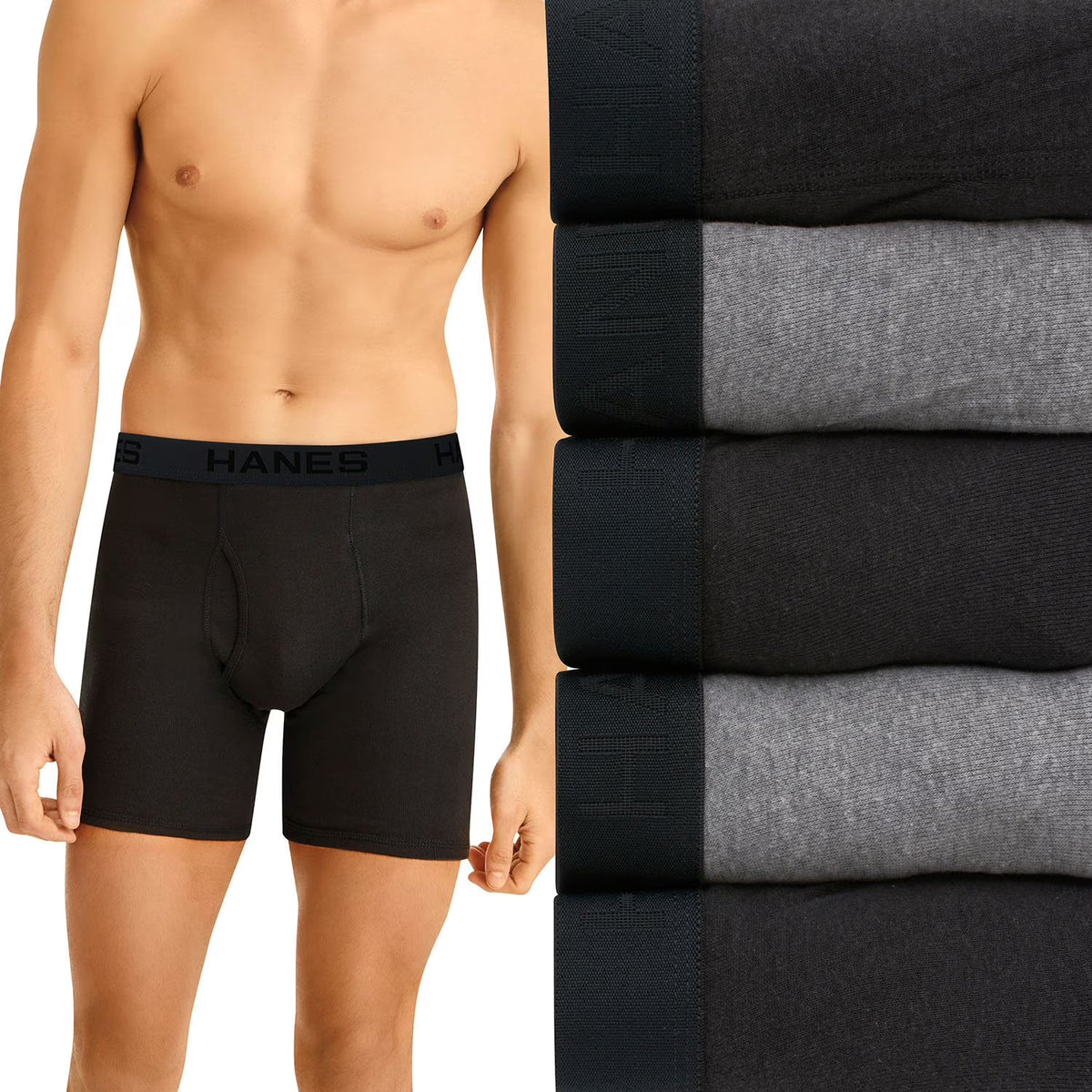 Hanes Men's Best Boxer Brief, assorted colors (5-Pack)