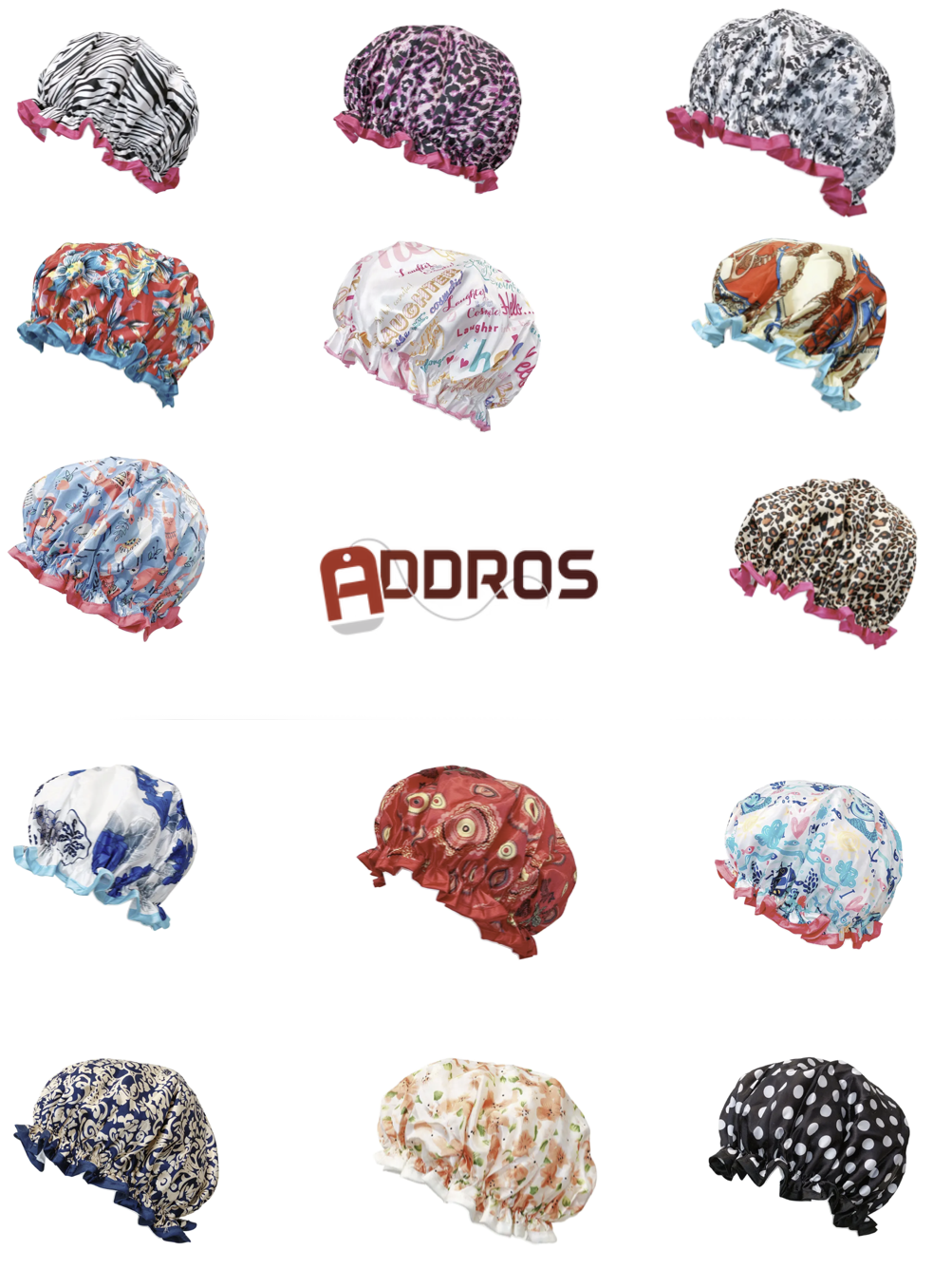 Wrapables Reusable Women's Waterproof Shower Caps