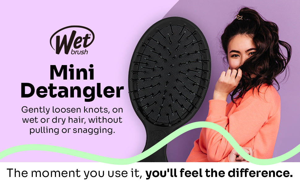Wet Brush Mini Detangler Hair Brush, Detangling Hairbrush - Cream