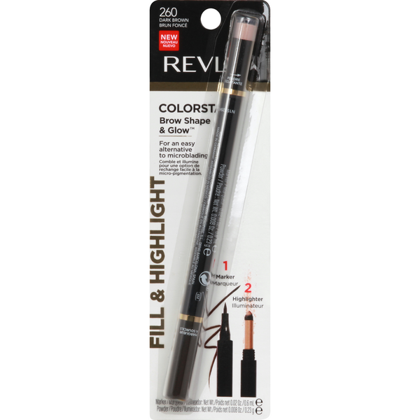 REVLON ColorStay Brow Shape and Glow, 260 Dark Brown