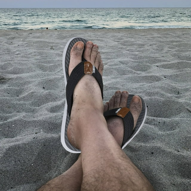 Roxoni Men's Thong Flip Flops Beach/Pool Outdoor Sandals (1258)