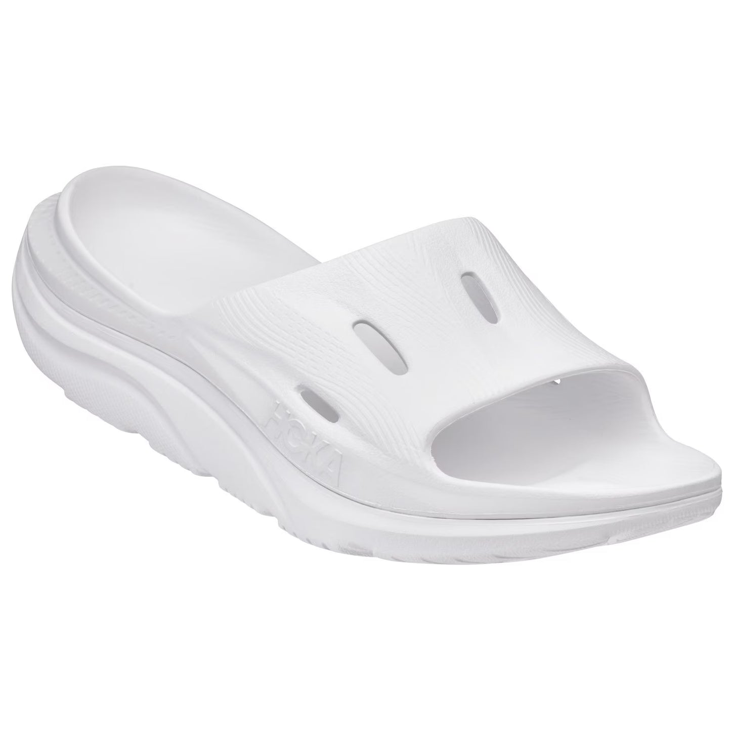 Hoka Ora Recovery Slide 3, Lightweight unisex slide sandal, White