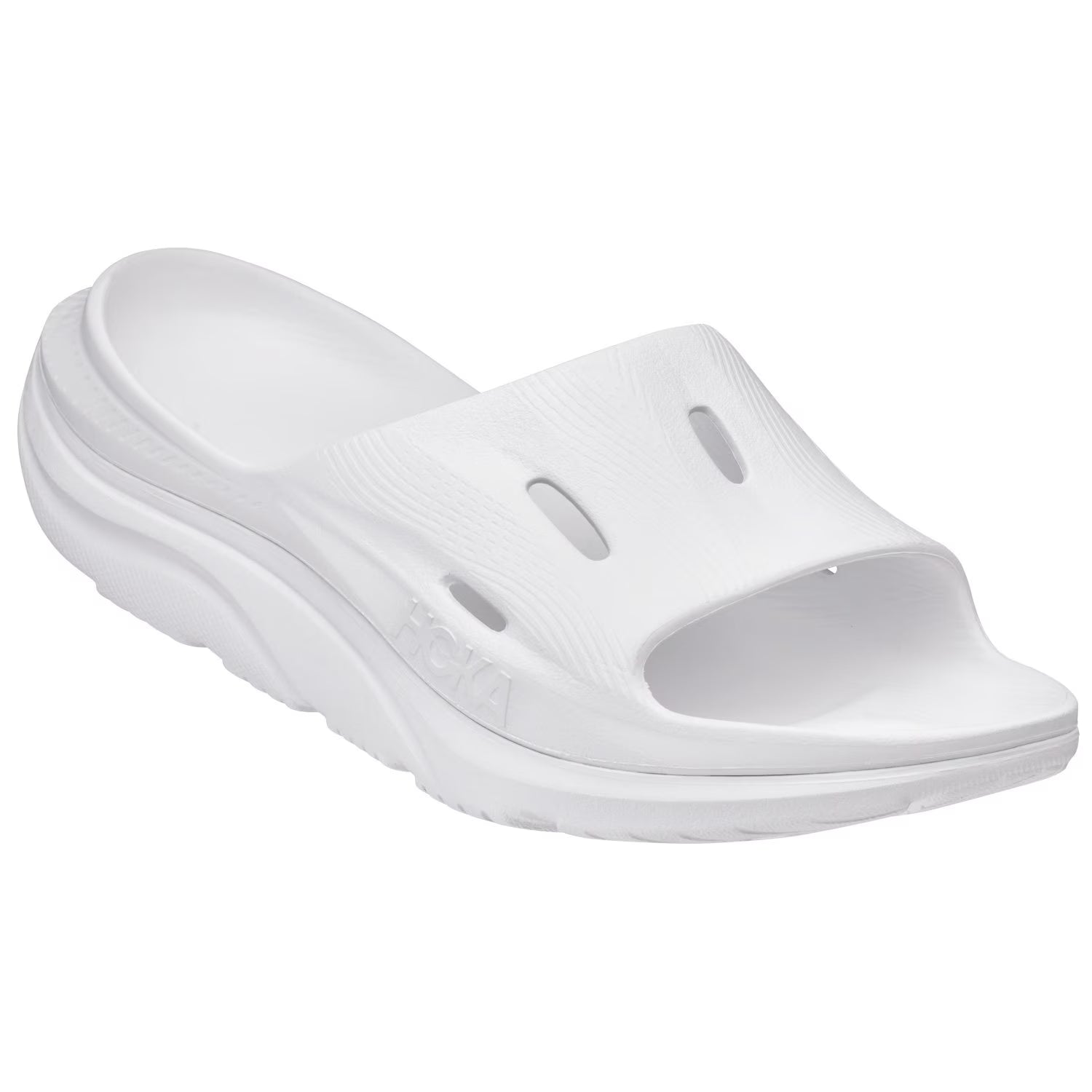 Hoka Ora Recovery Slide 3, Lightweight unisex slide sandal, White