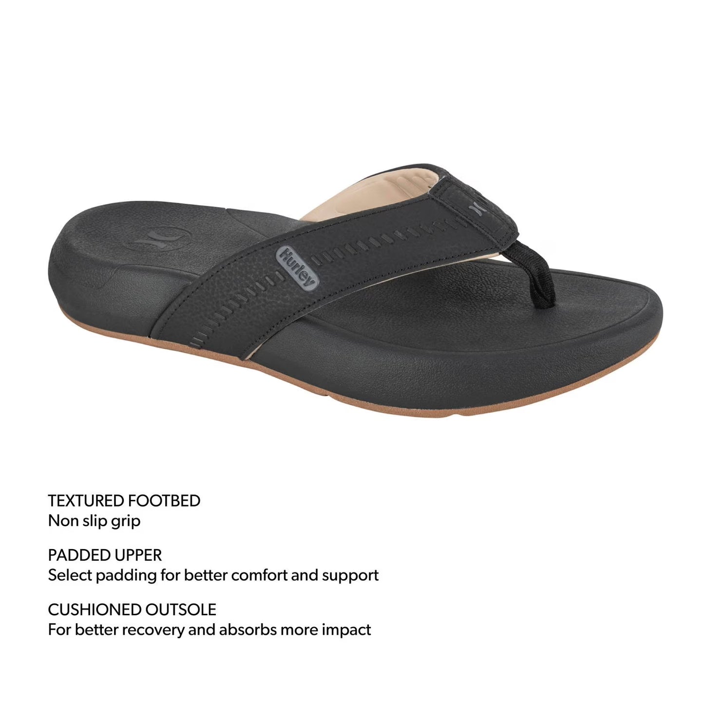 Hurley Men's Wave Runner Flip-Flop - Black