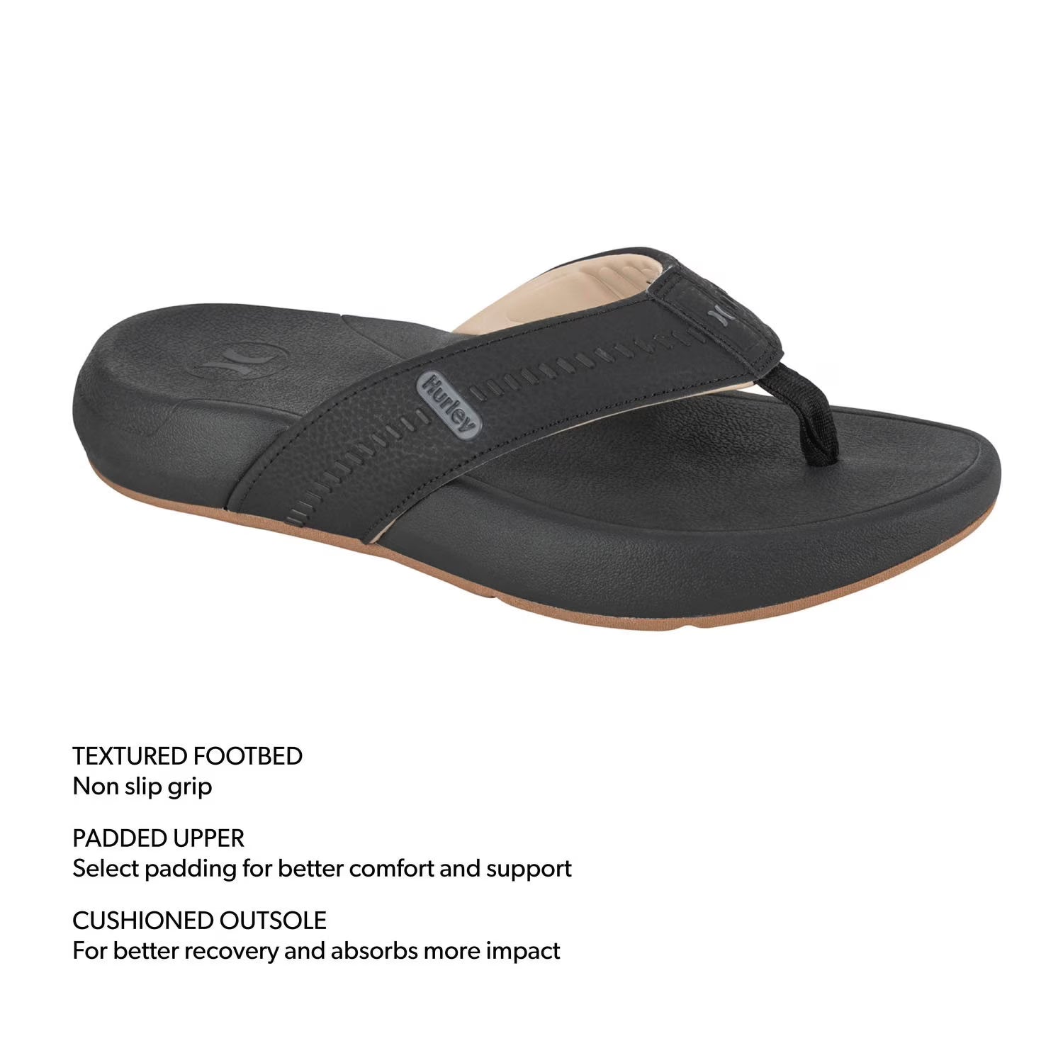 Hurley Men's Wave Runner Flip-Flop - Black