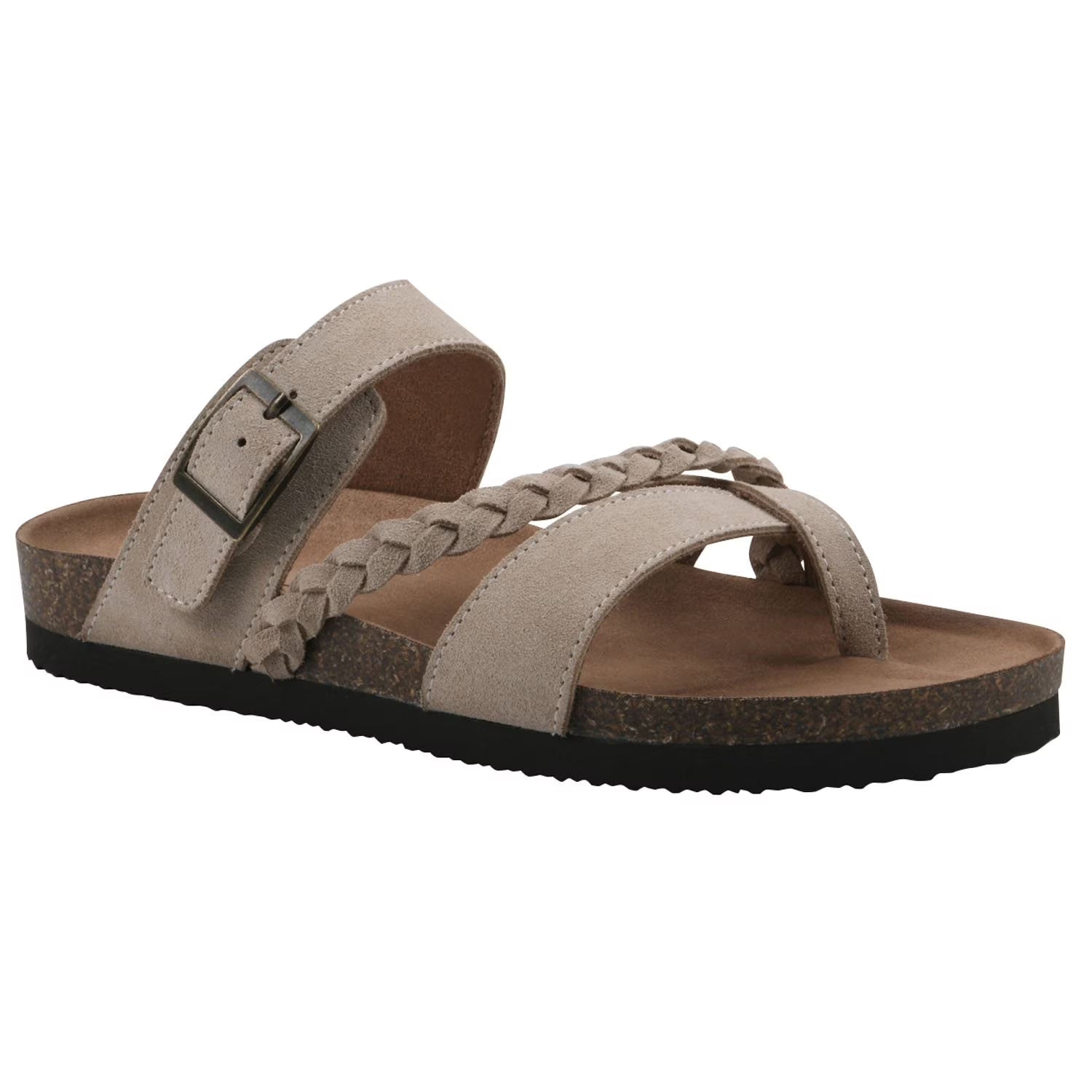 Mountain Sole Women's Leather Sandal, Tan Suede