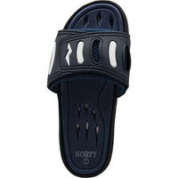 NORTY Mens Drainage Slide Sandals Adult Male Footbed Sandals