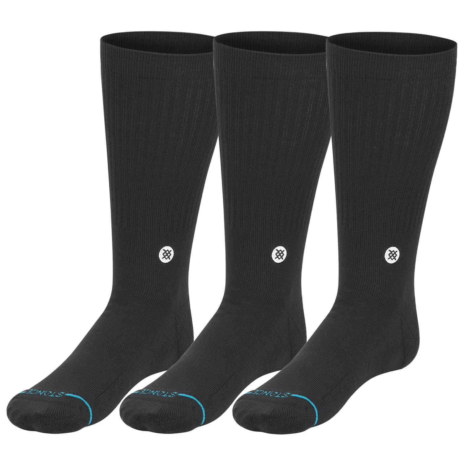 Stance Icon Men's - Crew Sock, Black (3-Pack)