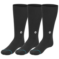 Stance Icon Men's - Crew Sock, Black (3-Pack)